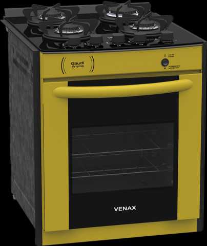 Medidas do fogão de embutir Venax 4 queimadores - Gaudi Prisma Vitreo Amarelo