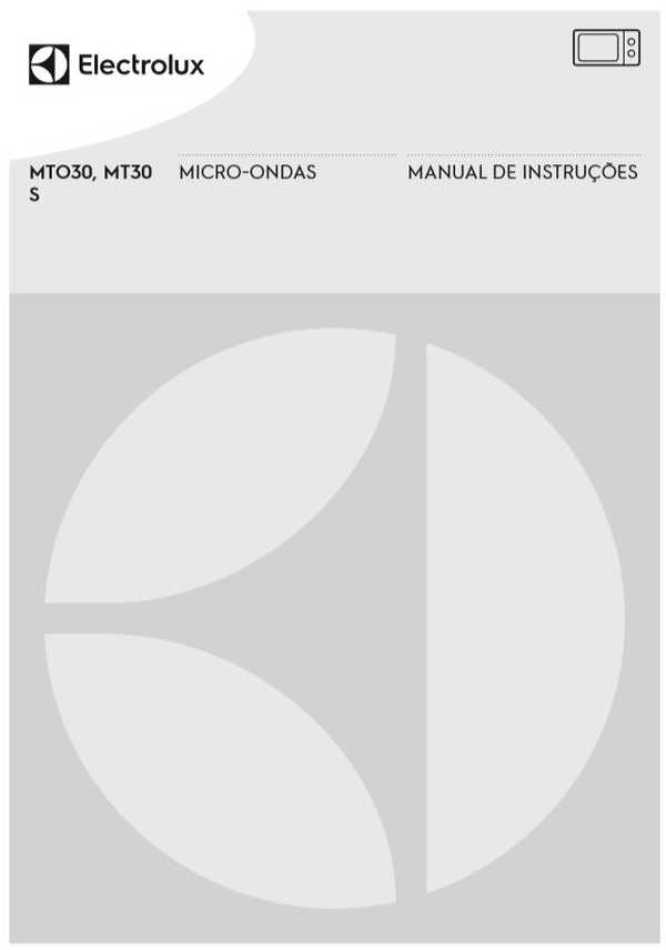 Manual de instruções do micro-ondas Electrolux 20 litros MTO30