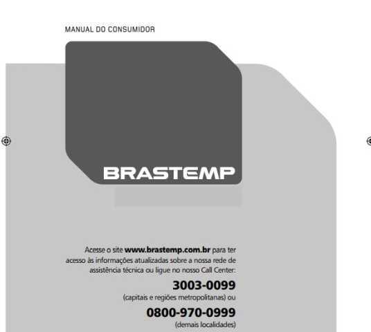 Manual de instruções do forno Brastemp