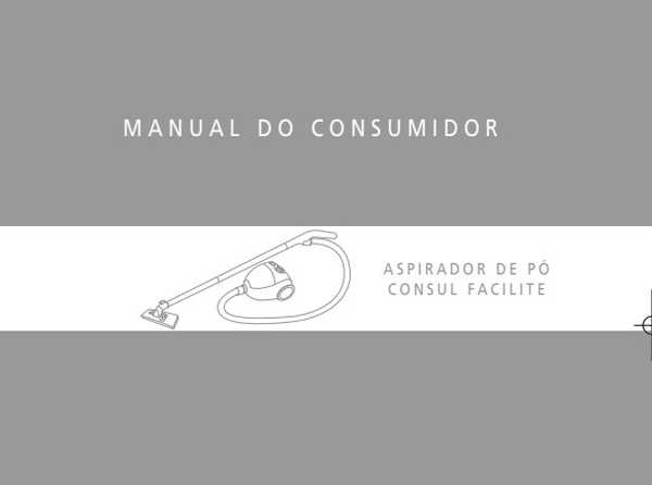 Manual de instruções do aspirador de pó Consul C7P14