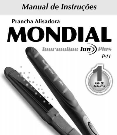 Prancha Alisadora Mondial - capa manual