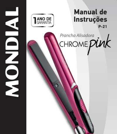 Prancha Alisadora Mondial - capa manual