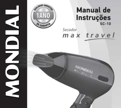 Secador de cabelos Mondial - capa manual