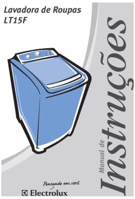 Lavadora de roupas Electrolux - capa manual
