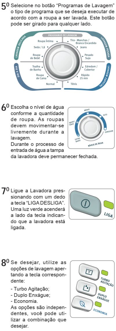 Lavadora de roupas Electrolux LT15F - como usar 2