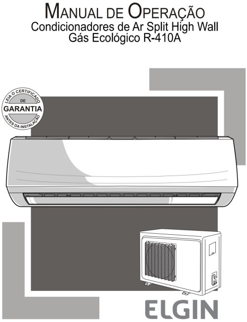 Manual do Ar Condicionado Elgin - capa manual
