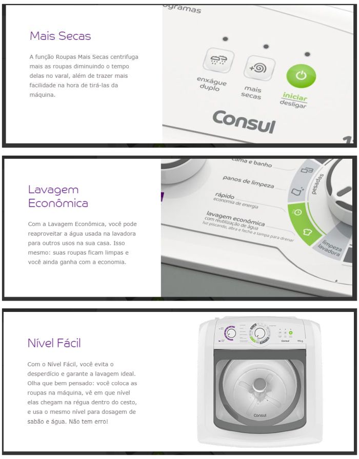 Lavadora de roupas Consul  - CWS11 - conhecendo produto 1