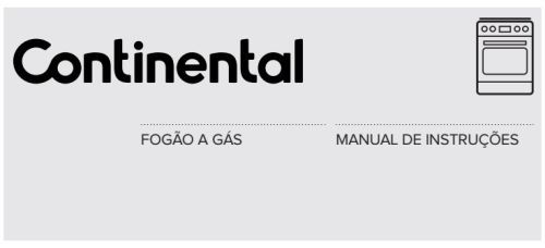 Fogão continental - capa manual