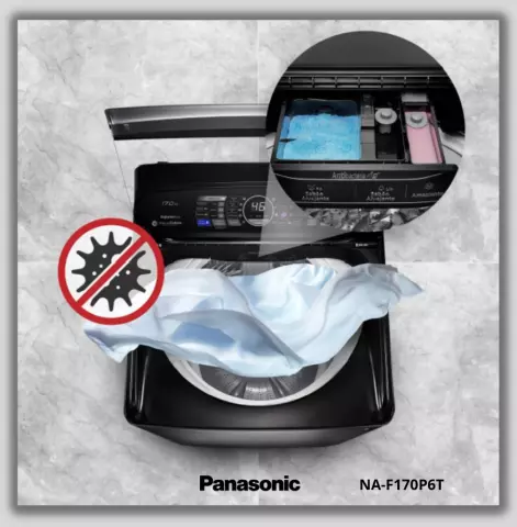 Código de erros da lavadora de roupas Panasonic NA-F170P6T