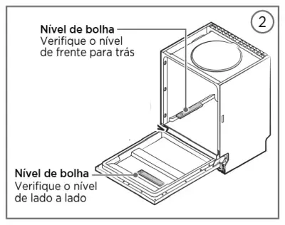 Lava louças Midea - DWA08B - como instalar - nivelamento do produto