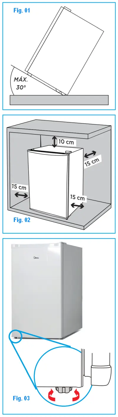 Como instalar frigobar Midea 71 litros - MRC08B