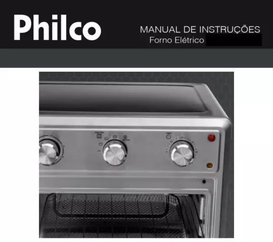 Forno elétrico Philco - capa manual