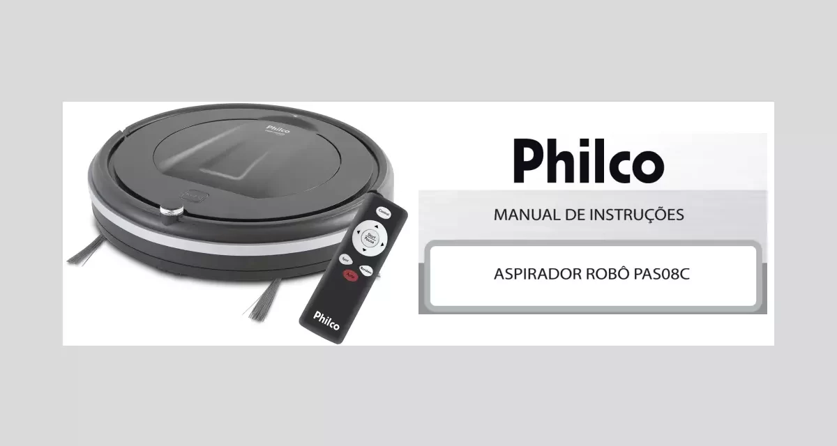 Medidas do Aspirador de pó robô Philco – PAS08C
