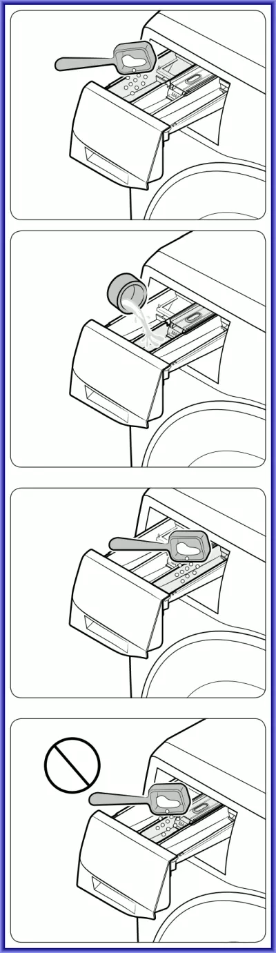Lava e seca Samsung WD11T504DBE - como usar - Para aplicar agentes de lavagem ao dispensador manual