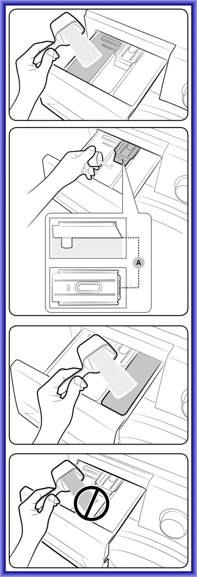 Lava e seca Samsung WD11A4453BW - como usar - compartimento sabão - colocando agente de lavagem