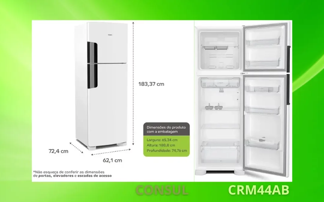 Ficha técnica da geladeira Consul CRM44AB