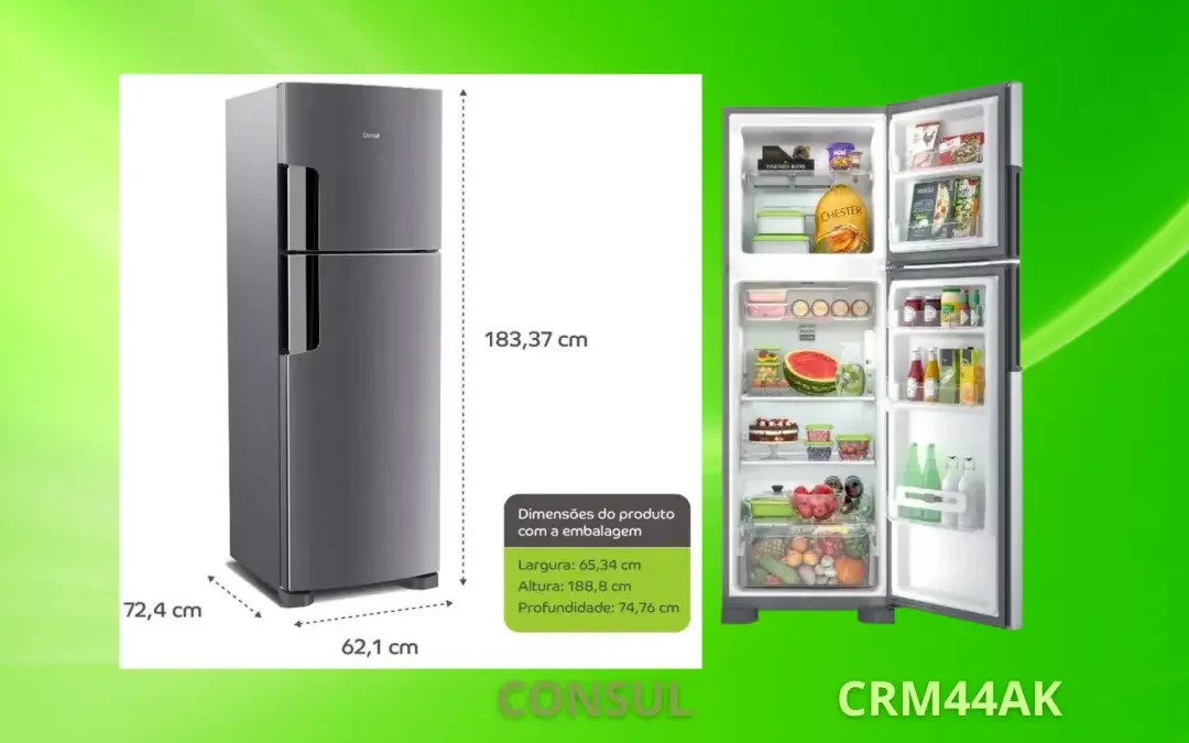 Ficha técnica da geladeira Consul CRM44AK