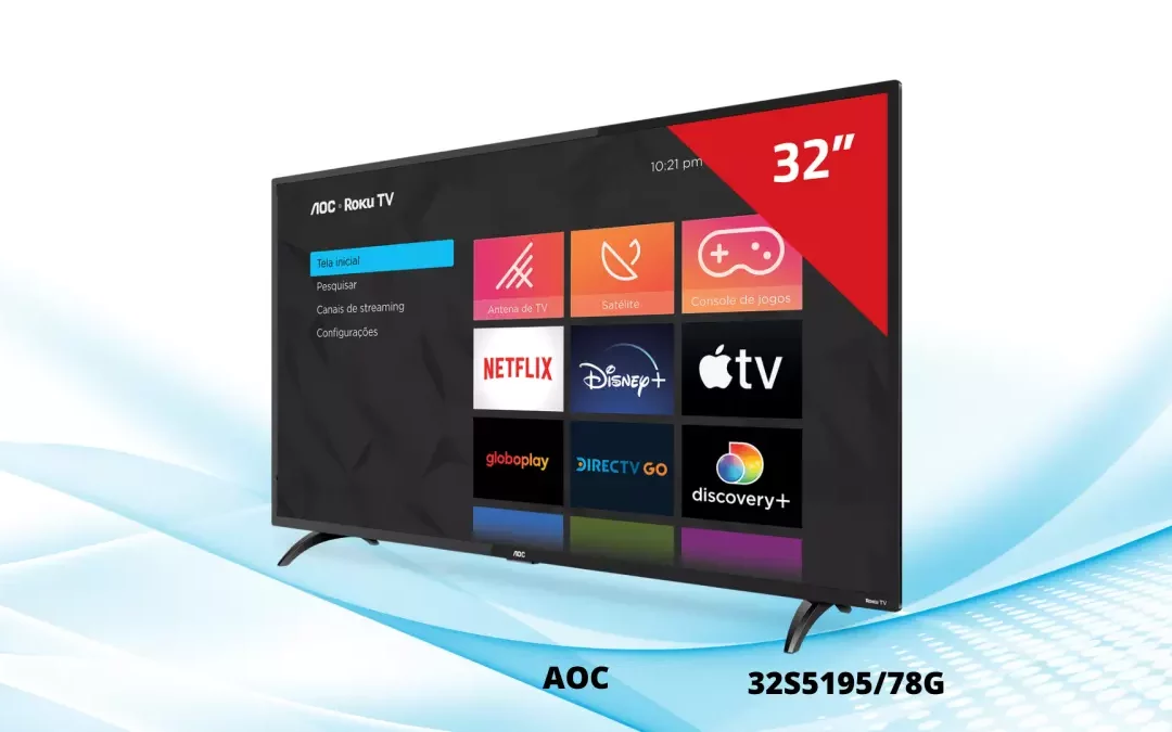Ficha técnica do Smart TV AOC- 32 pol – 32S5195/78G