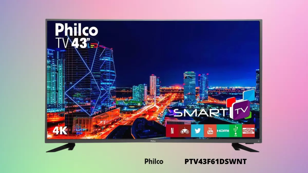 Ficha técnica do Smart TV Philco 43 pol., 4k LED, Netflix - PTV43F61DSWNT