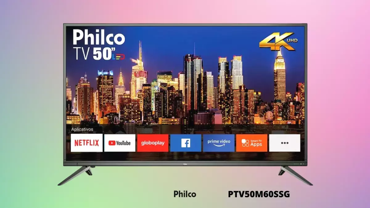 Ficha técnica do Smart TV Philco 50 pol., 4k LED, Netflix - PTV50M60SSG