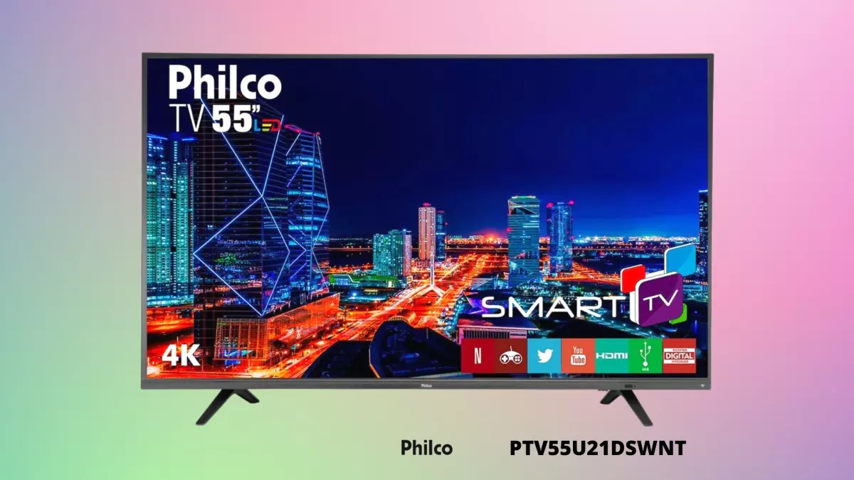Ficha técnica do Smart TV Philco 55 pol., 4k LED, Netflix - PTV55U21DSWNT