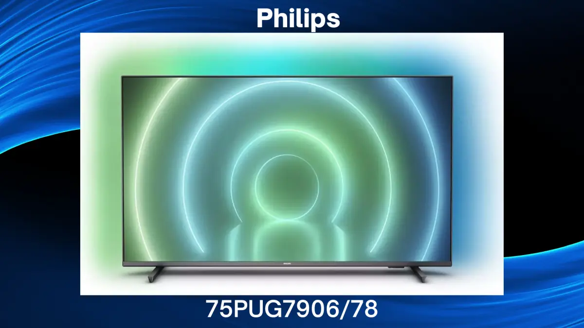 Ficha técnica do Smart TV Philips 75 pol., 4K, Android TV UHD LED - 75PUG7906/78