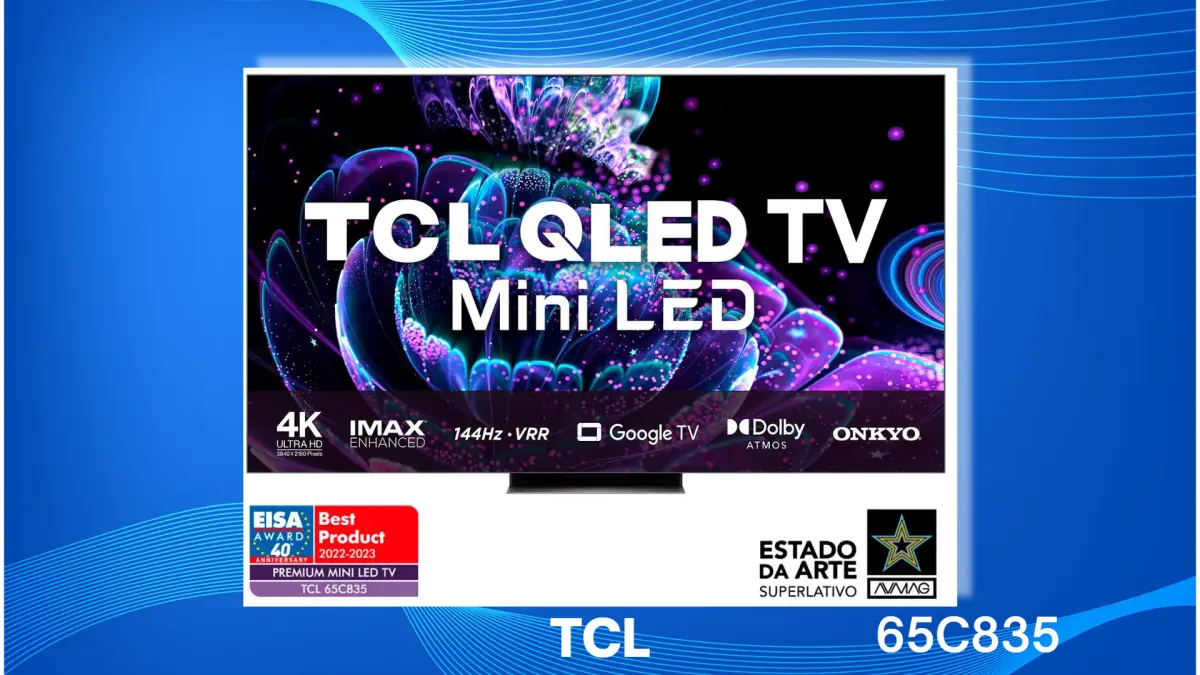 Ficha técnica do Smart TV TCL 65 pol, QLED 4K Ultra HD, Mini LED Google TV - 65C835