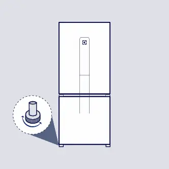 Como instalar Geladeira Electrolux 490 litros Botton Freezer, Inverter com AutoSense, Branca - IB54 - nivelando o refrigerador