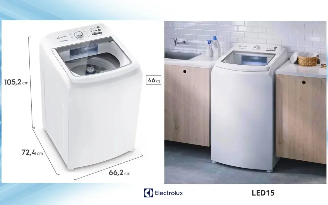 Manual de instruções da lavadora de roupas Electrolux – LED15