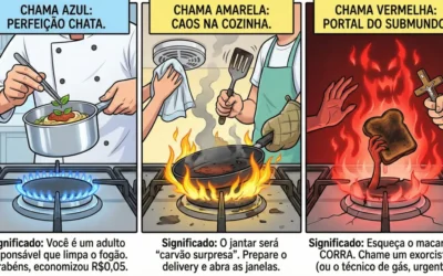Chama do Fogão: O Que as Cores Revelam Sobre Segurança?