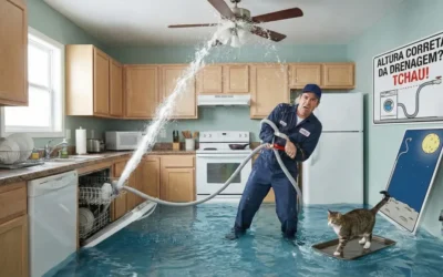 Altura correta da mangueira de drenagem da lava-louças
