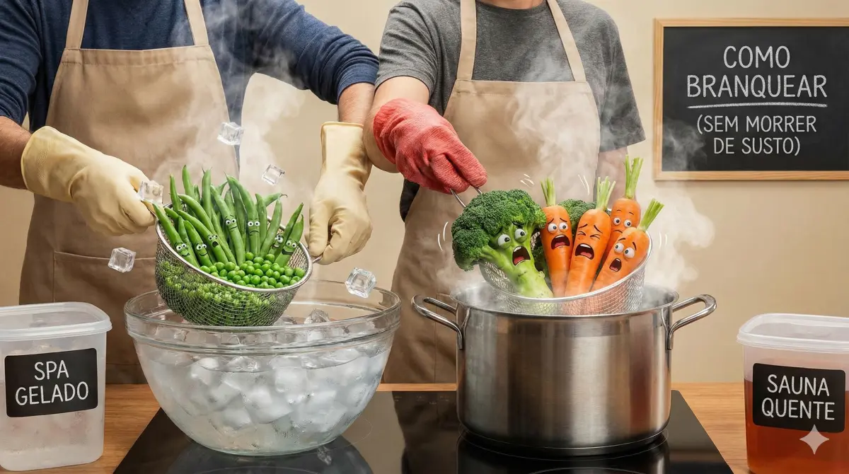 Branqueamento: O Segredo para Congelar Legumes Perfeitos